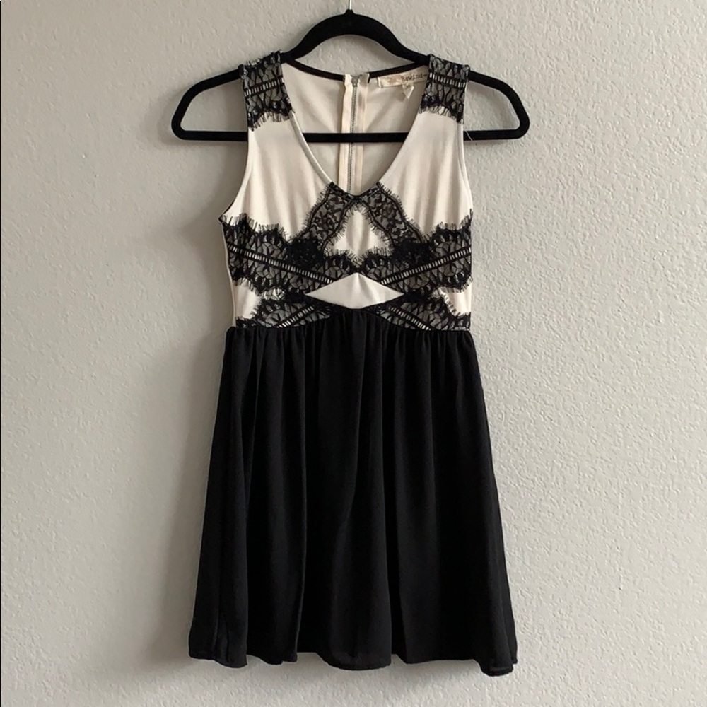 Black and cream dress